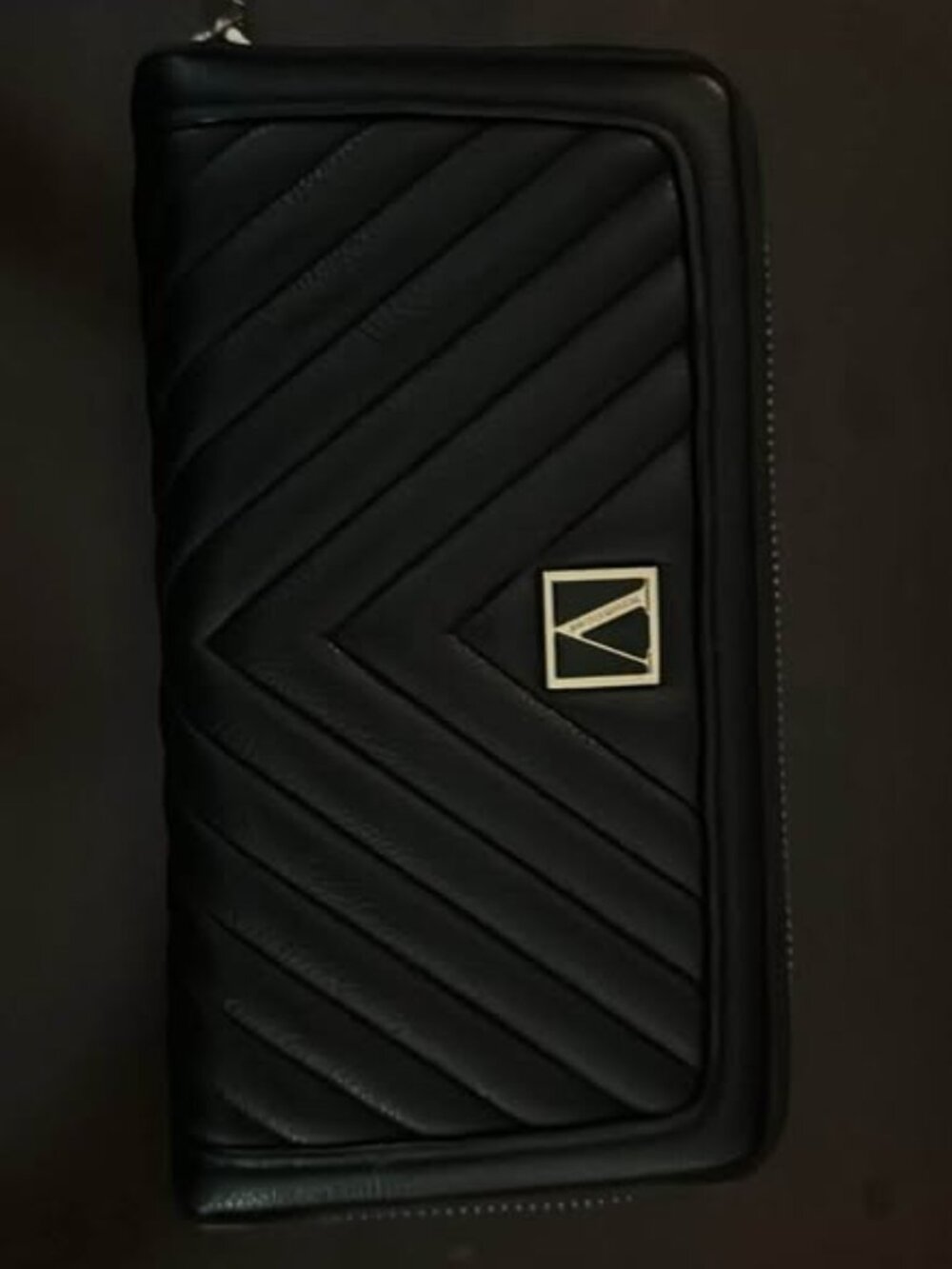 Victoria's Secret Black Quilted Wallet and Blue Elephant Print Wallet Bundle - Picture 6 of 6